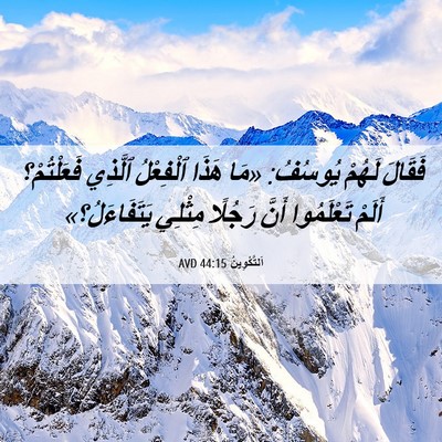 Picture 06 - اَلتَّكْوِينُ 44:15 AVD - فَقَالَ لَهُمْ يُوسُفُ: - Bible Verse Picture