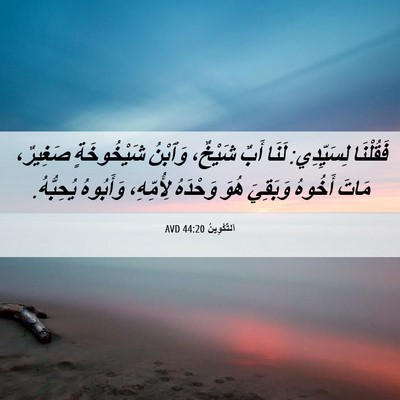 Picture 06 - اَلتَّكْوِينُ 44:20 AVD - فَقُلْنَا لِسَيِّدِي: - Bible Verse Picture