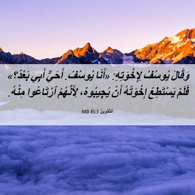 Picture 06 - اَلتَّكْوِينُ 45:3 AVD - وَقَالَ يُوسُفُ - Bible Verse Picture