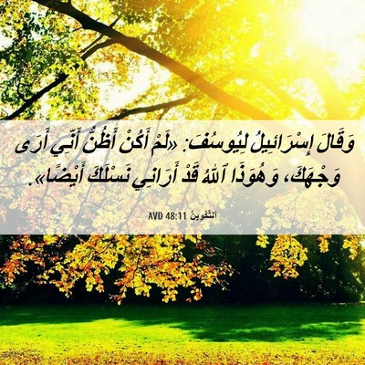 Picture 06 - اَلتَّكْوِينُ 48:11 AVD - وَقَالَ إِسْرَائِيلُ - Bible Verse Picture