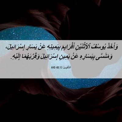 Picture 06 - اَلتَّكْوِينُ 48:13 AVD - وَأَخَذَ يُوسُفُ - Bible Verse Picture