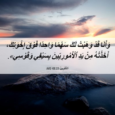 Picture 06 - اَلتَّكْوِينُ 48:22 AVD - وَأَنَا قَدْ وَهَبْتُ لَكَ - Bible Verse Picture