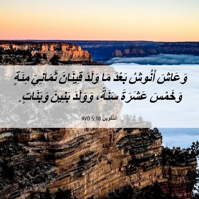 Picture 06 - اَلتَّكْوِينُ 5:10 AVD - وَعَاشَ أَنُوشُ بَعْدَ مَا - Bible Verse Picture