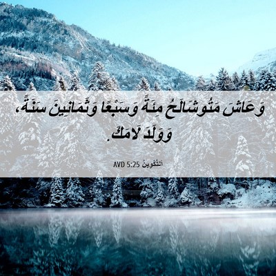 Picture 06 - اَلتَّكْوِينُ 5:25 AVD - وَعَاشَ مَتُوشَالَحُ - Bible Verse Picture