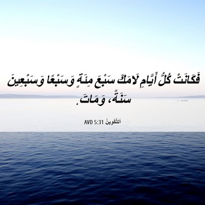 Picture 06 - اَلتَّكْوِينُ 5:31 AVD - فَكَانَتْ كُلُّ أَيَّامِ - Bible Verse Picture