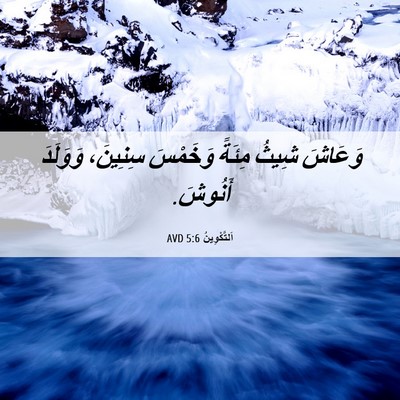 Picture 06 - اَلتَّكْوِينُ 5:6 AVD - وَعَاشَ شِيثُ مِئَةً - Bible Verse Picture