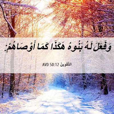 Picture 06 - اَلتَّكْوِينُ 50:12 AVD - وَفَعَلَ لَهُ بَنُوهُ - Bible Verse Picture