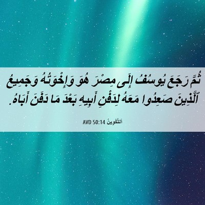 Picture 06 - اَلتَّكْوِينُ 50:14 AVD - ثُمَّ رَجَعَ يُوسُفُ إِلَى - Bible Verse Picture