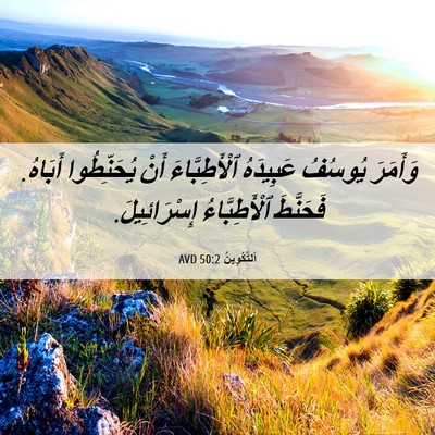 Picture 06 - اَلتَّكْوِينُ 50:2 AVD - وَأَمَرَ يُوسُفُ - Bible Verse Picture