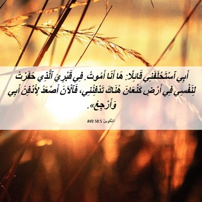 Picture 06 - اَلتَّكْوِينُ 50:5 AVD - أَبِي ٱسْتَحْلَفَنِي - Bible Verse Picture
