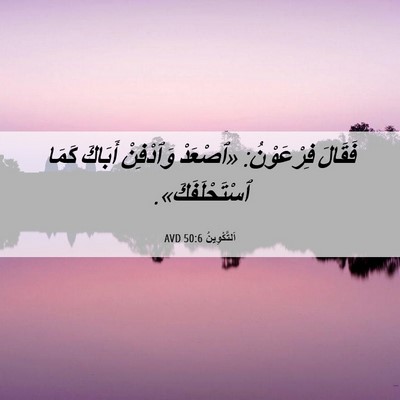 Picture 06 - اَلتَّكْوِينُ 50:6 AVD - فَقَالَ فِرْعَوْنُ: - Bible Verse Picture
