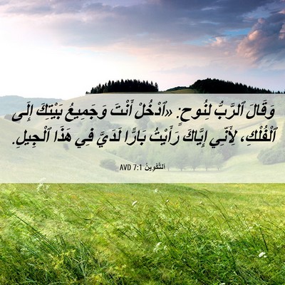 Picture 06 - اَلتَّكْوِينُ 7:1 AVD - وَقَالَ ٱلرَّبُّ لِنُوحٍ: - Bible Verse Picture