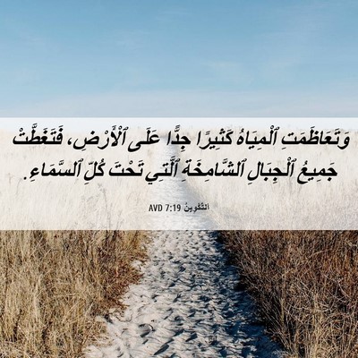 Picture 06 - اَلتَّكْوِينُ 7:19 AVD - وَتَعَاظَمَتِ ٱلْمِيَاهُ - Bible Verse Picture