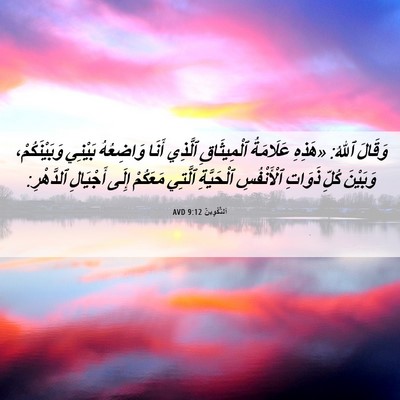Picture 06 - اَلتَّكْوِينُ 9:12 AVD - وَقَالَ ٱللهُ: «هَذِهِ - Bible Verse Picture
