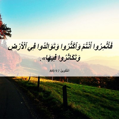 Picture 06 - اَلتَّكْوِينُ 9:7 AVD - فَأَثْمِرُوا أَنْتُمْ - Bible Verse Picture