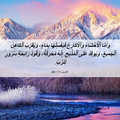 Picture 06 - اَللَّاوِيِّينَ 1:13 AVD - وَأَمَّا ٱلْأَحْشَاءُ - Bible Verse Picture