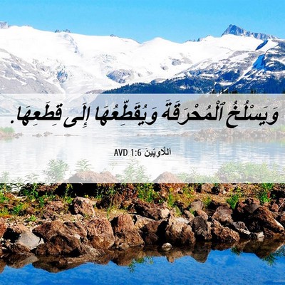 Picture 06 - اَللَّاوِيِّينَ 1:6 AVD - وَيَسْلُخُ ٱلْمُحْرَقَةَ - Bible Verse Picture