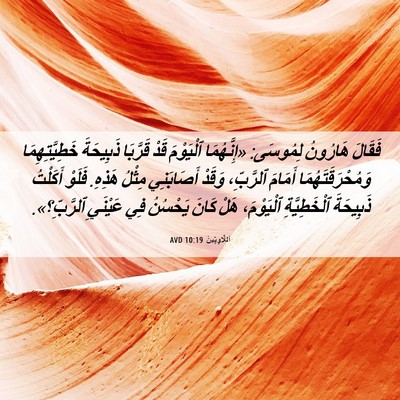 Picture 06 - اَللَّاوِيِّينَ 10:19 AVD - فَقَالَ هَارُونُ لِمُوسَى: - Bible Verse Picture