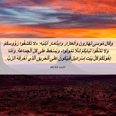 Picture 06 - اَللَّاوِيِّينَ 10:6 AVD - وَقَالَ مُوسَى لِهَارُونَ - Bible Verse Picture