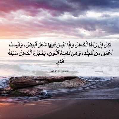 Picture 06 - اَللَّاوِيِّينَ 13:21 AVD - لَكِنْ إِنْ رَآهَا - Bible Verse Picture
