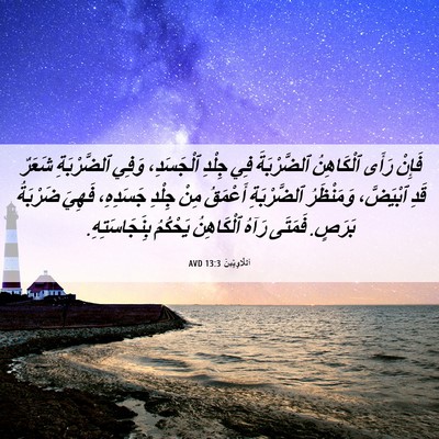 Picture 06 - اَللَّاوِيِّينَ 13:3 AVD - فَإِنْ رَأَى ٱلْكَاهِنُ - Bible Verse Picture