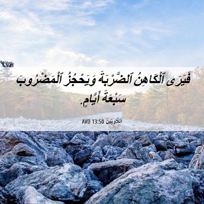 Picture 06 - اَللَّاوِيِّينَ 13:50 AVD - فَيَرَى ٱلْكَاهِنُ - Bible Verse Picture