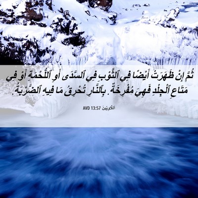 Picture 06 - اَللَّاوِيِّينَ 13:57 AVD - ثُمَّ إِنْ ظَهَرَتْ - Bible Verse Picture