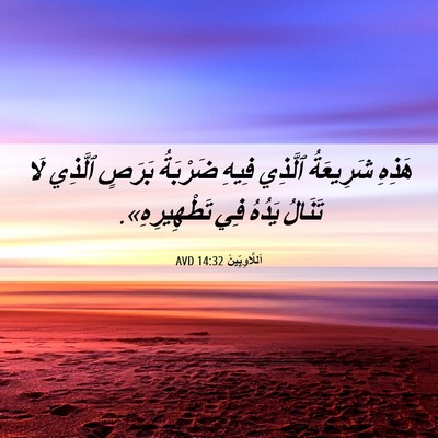 Picture 06 - اَللَّاوِيِّينَ 14:32 AVD - هَذِهِ شَرِيعَةُ ٱلَّذِي - Bible Verse Picture