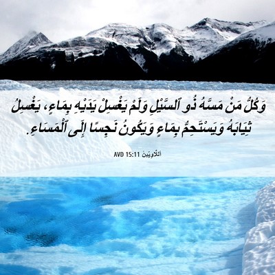 Picture 06 - اَللَّاوِيِّينَ 15:11 AVD - وَكُلُّ مَنْ مَسَّهُ ذُو - Bible Verse Picture