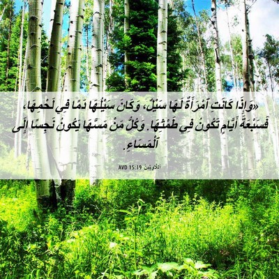 Picture 06 - اَللَّاوِيِّينَ 15:19 AVD - «وَإِذَا كَانَتِ - Bible Verse Picture