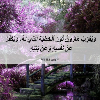 Picture 06 - اَللَّاوِيِّينَ 16:6 AVD - وَيُقَرِّبُ هَارُونُ - Bible Verse Picture
