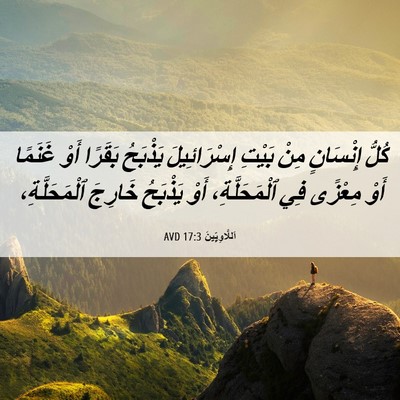 Picture 06 - اَللَّاوِيِّينَ 17:3 AVD - كُلُّ إِنْسَانٍ مِنْ - Bible Verse Picture