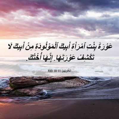 Picture 06 - اَللَّاوِيِّينَ 18:11 AVD - عَوْرَةَ بِنْتِ ٱمْرَأَةِ - Bible Verse Picture