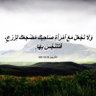 Picture 06 - اَللَّاوِيِّينَ 18:20 AVD - وَلَا تَجْعَلْ مَعَ - Bible Verse Picture