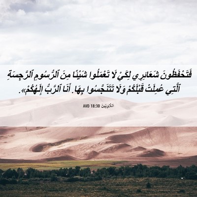Picture 06 - اَللَّاوِيِّينَ 18:30 AVD - فَتَحْفَظُونَ شَعَائِرِي - Bible Verse Picture