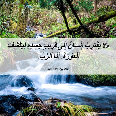 Picture 06 - اَللَّاوِيِّينَ 18:6 AVD - «لَا يَقْتَرِبْ إِنْسَانٌ - Bible Verse Picture