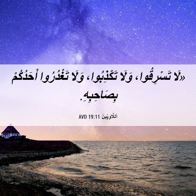 Picture 06 - اَللَّاوِيِّينَ 19:11 AVD - «لَا تَسْرِقُوا، وَلَا - Bible Verse Picture