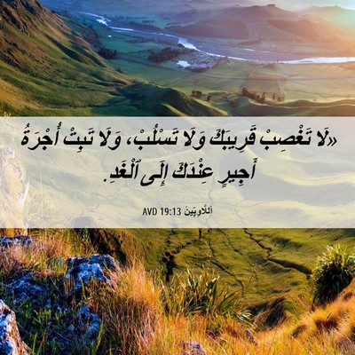 Picture 06 - اَللَّاوِيِّينَ 19:13 AVD - «لَا تَغْصِبْ قَرِيبَكَ - Bible Verse Picture