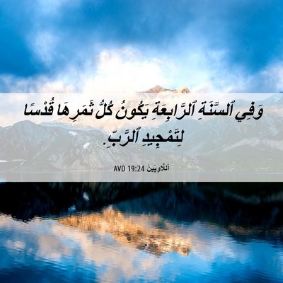 Picture 06 - اَللَّاوِيِّينَ 19:24 AVD - وَفِي ٱلسَّنَةِ - Bible Verse Picture