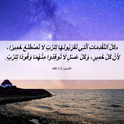 Picture 06 - اَللَّاوِيِّينَ 2:11 AVD - «كُلُّ ٱلتَّقْدِمَاتِ - Bible Verse Picture