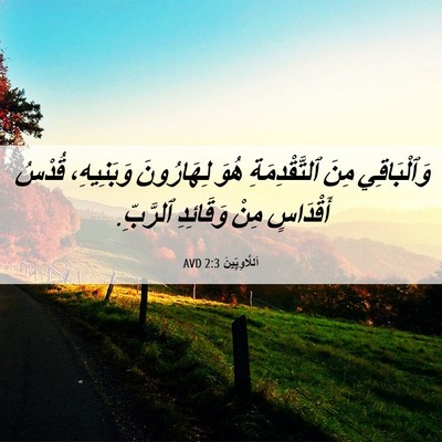 Picture 06 - اَللَّاوِيِّينَ 2:3 AVD - وَٱلْبَاقِي مِنَ - Bible Verse Picture