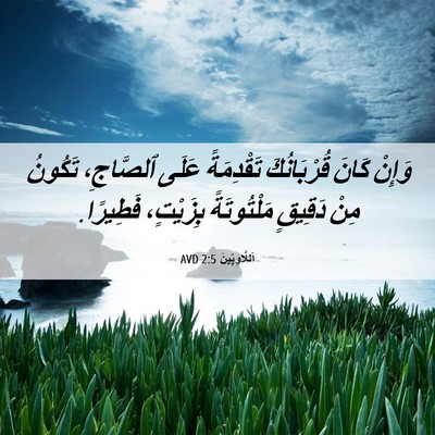 Picture 06 - اَللَّاوِيِّينَ 2:5 AVD - وَإِنْ كَانَ قُرْبَانُكَ - Bible Verse Picture