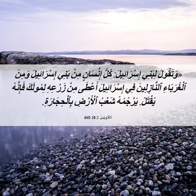 Picture 06 - اَللَّاوِيِّينَ 20:2 AVD - «وَتَقُولُ لِبَنِي - Bible Verse Picture