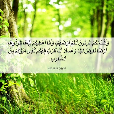 Picture 06 - اَللَّاوِيِّينَ 20:24 AVD - وَقُلْتُ لَكُمْ: تَرِثُونَ - Bible Verse Picture