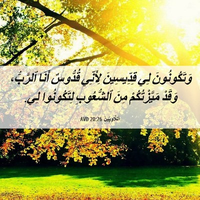Picture 06 - اَللَّاوِيِّينَ 20:26 AVD - وَتَكُونُونَ لِي - Bible Verse Picture