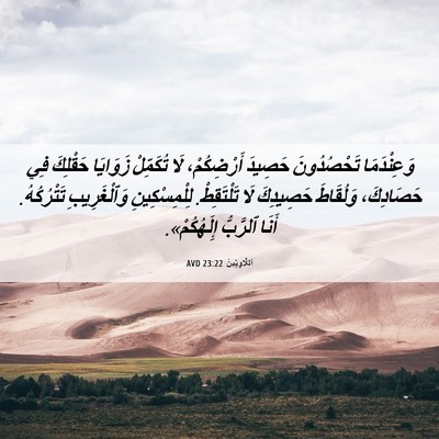 Picture 06 - اَللَّاوِيِّينَ 23:22 AVD - وَعِنْدَمَا تَحْصُدُونَ - Bible Verse Picture