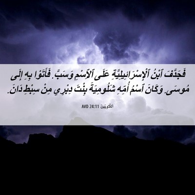 Picture 06 - اَللَّاوِيِّينَ 24:11 AVD - فَجَدَّفَ ٱبْنُ - Bible Verse Picture