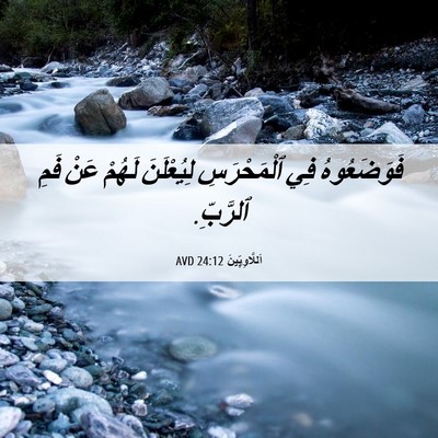 Picture 06 - اَللَّاوِيِّينَ 24:12 AVD - فَوَضَعُوهُ فِي - Bible Verse Picture