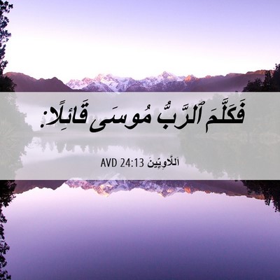 Picture 06 - اَللَّاوِيِّينَ 24:13 AVD - فَكَلَّمَ ٱلرَّبُّ مُوسَى - Bible Verse Picture