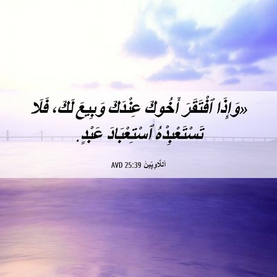 Picture 06 - اَللَّاوِيِّينَ 25:39 AVD - «وَإِذَا ٱفْتَقَرَ - Bible Verse Picture